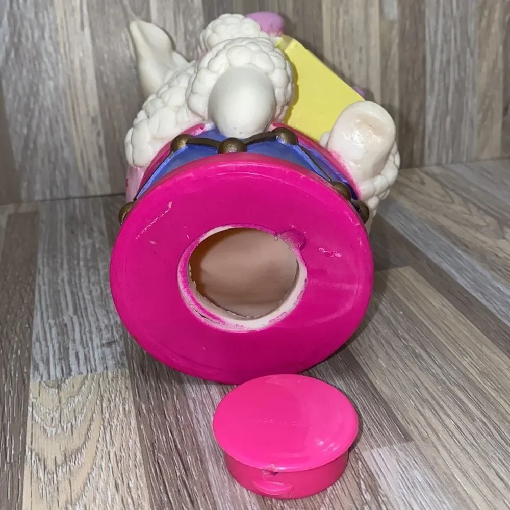 Lamb Chop plastic piggy bank By Happiness Express Vintage Shari Lewis puppet